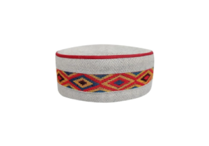 White Himachali Topi – Designer Pattern Cap
