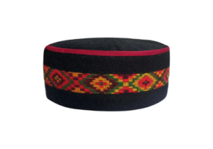 Black Himachali Topi – Designer Pattern Cap