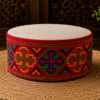 Premium Red Himachali Topi – Handmade Colorful Kullu Wool Cap for Men