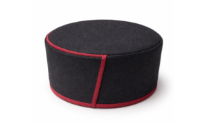Black Malana Himachali Topi with Red Border | Traditional Wool Cap for Men