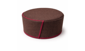 Brown Malana Himachali topi with red border traditional wool cap