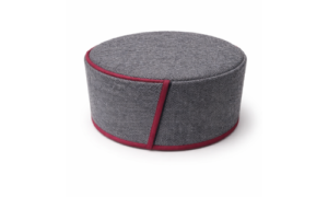 Grey Malana Himachali Topi with Red Border | Traditional Wool Cap for Men