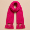 Handmade Pink Chunky Muffler – Traditional Pahadi Woollen Scarf for Men & Women