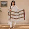 Himalayan Woollen Shawl for Women – Cream Ethnic Woven Design