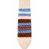 Himachali hand knitted wool socks with blue and multicolour traditional pattern