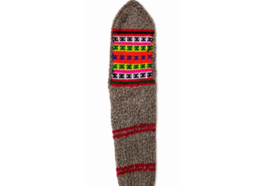 Himalayan Hand Knitted Socks – Grey Brown Multicolour Traditional Pattern