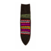 Kullu style wool socks with green and multicolour traditional pattern